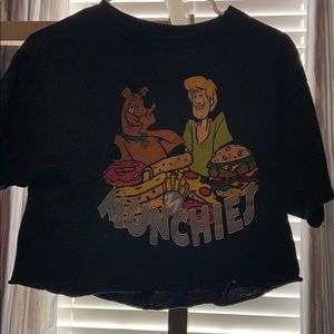 black munchies scooby doo crop top